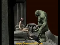 Hentai monster destroying a tight pussy